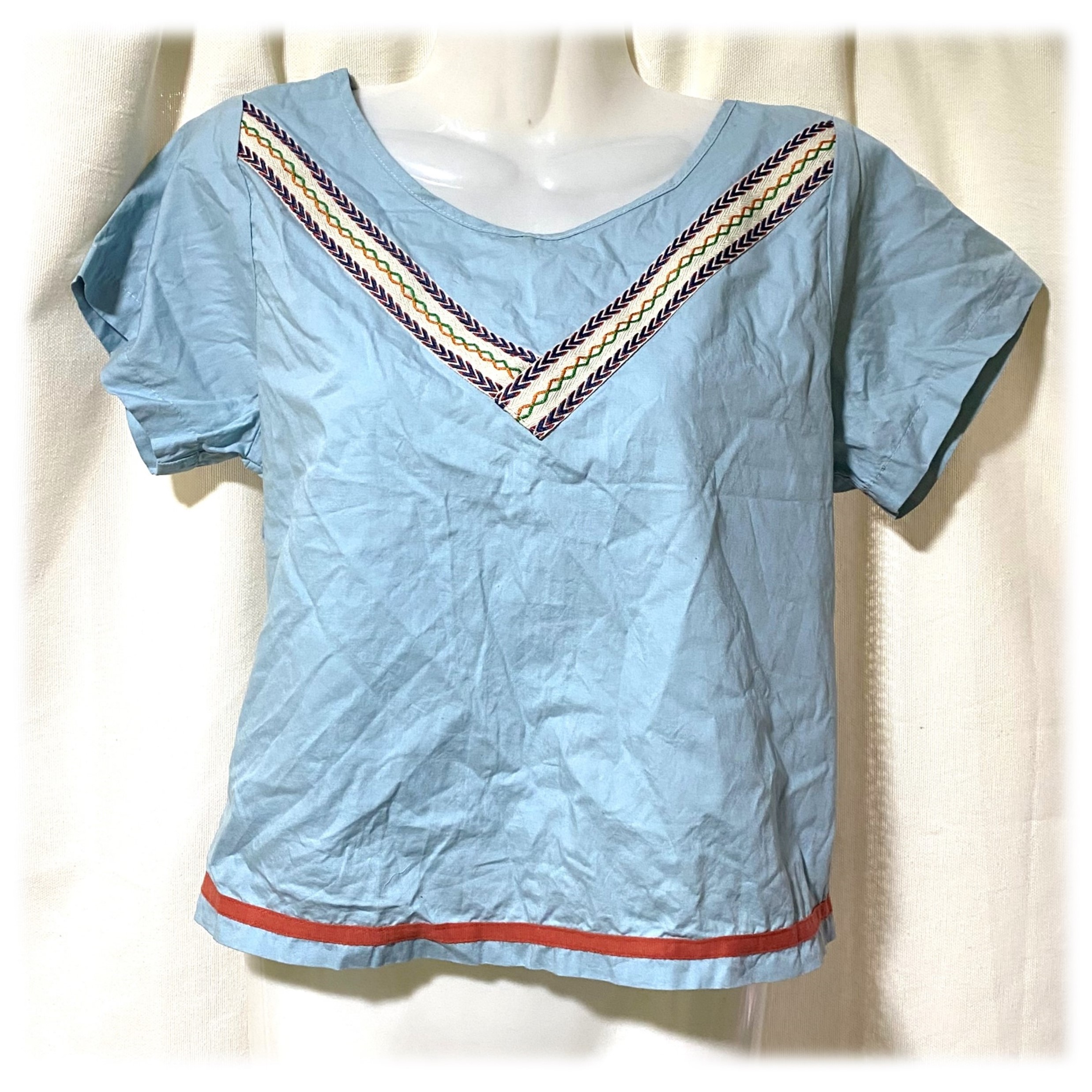 Polera Celeste Ropa de Género Talla M - Imagen 2