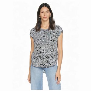 Polera Crema/negro 34 H&M