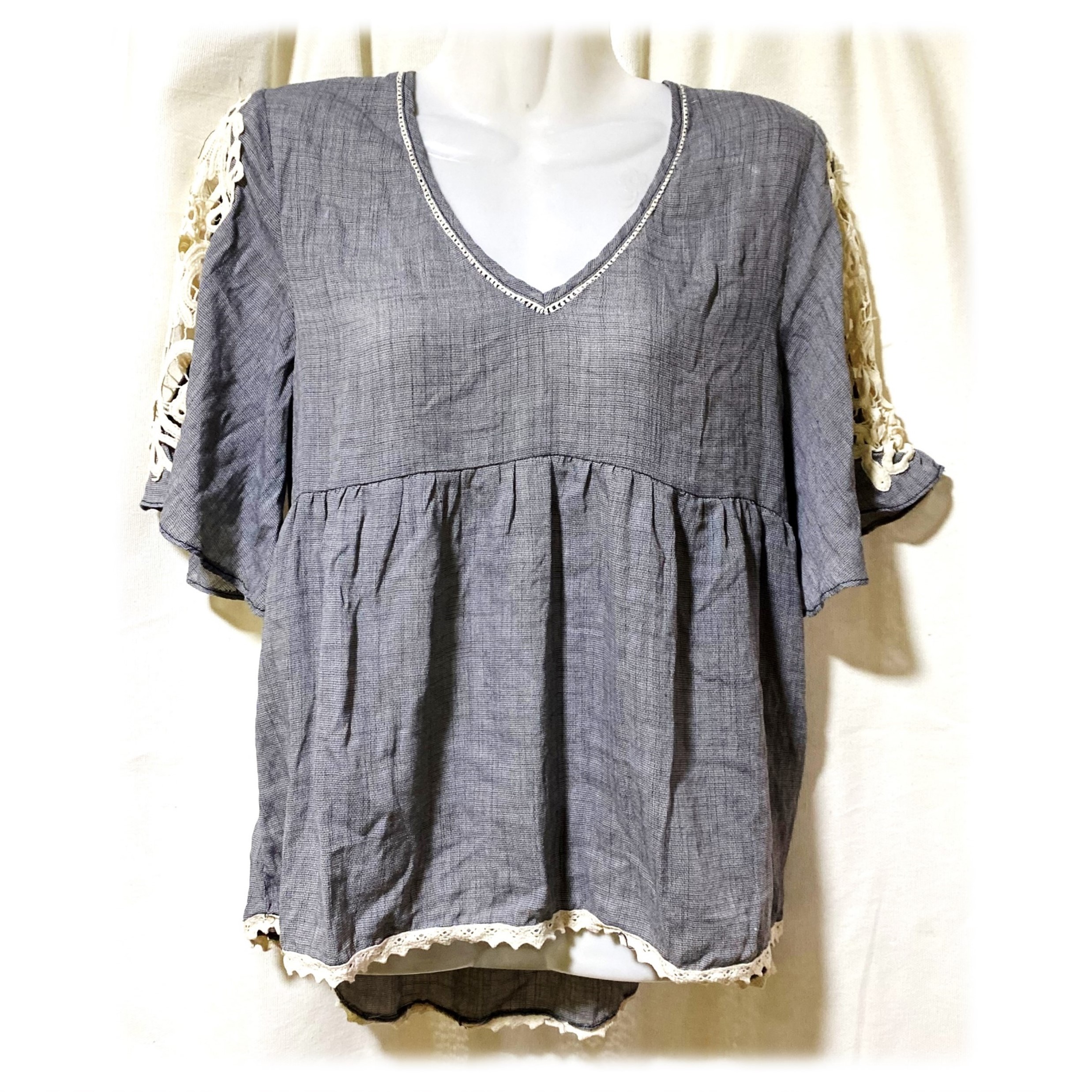 Polera Gris Made with Love Talla S - Imagen 2