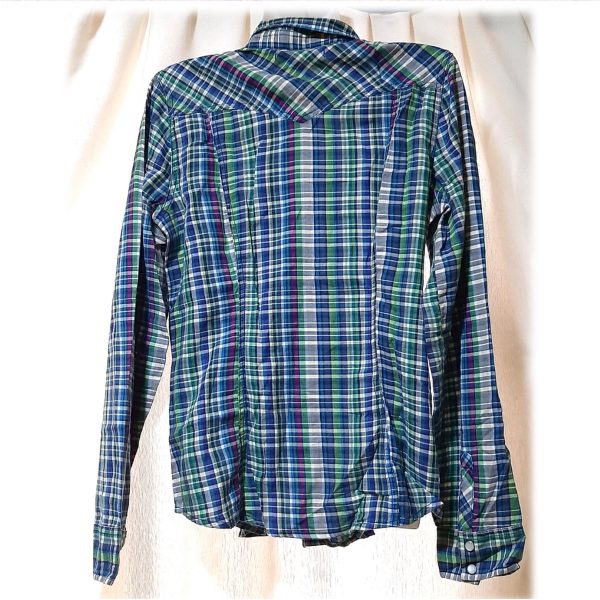 Camisa Azul/Verde S Old Navy - Imagen 3