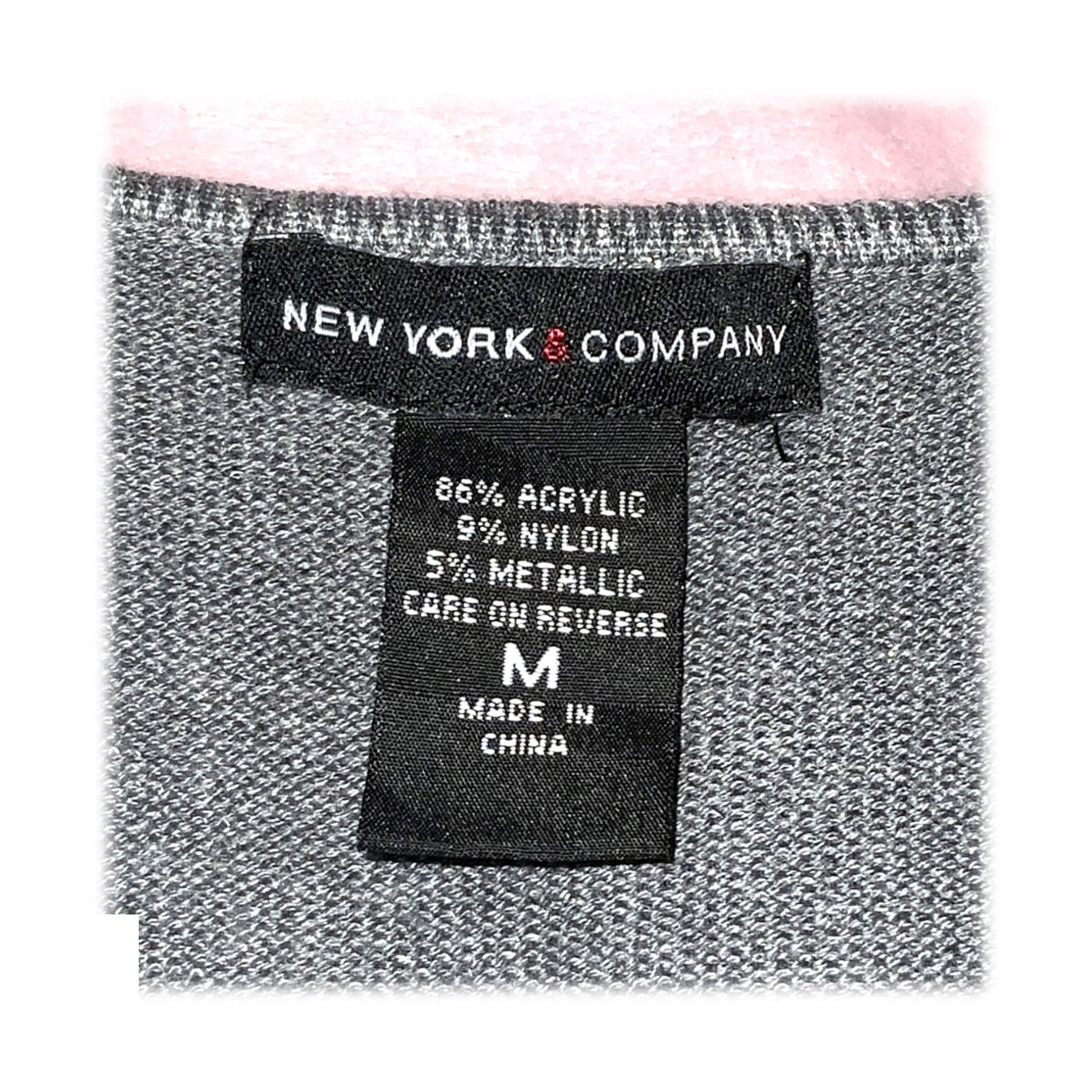 Chaleca Gris con Brillos New York & Company Talla M - Imagen 3