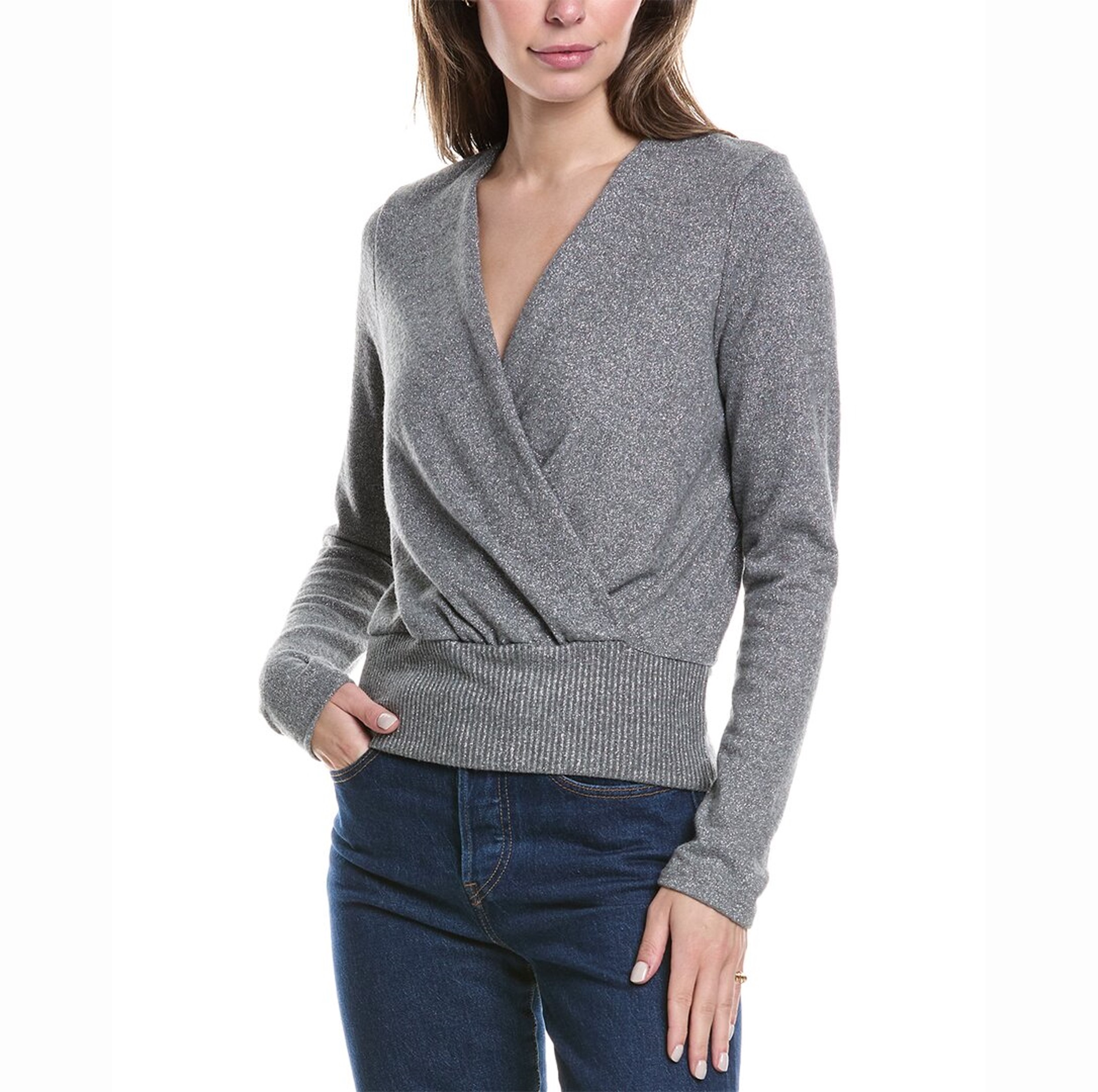 Chaleca Gris con Brillos New York & Company Talla M