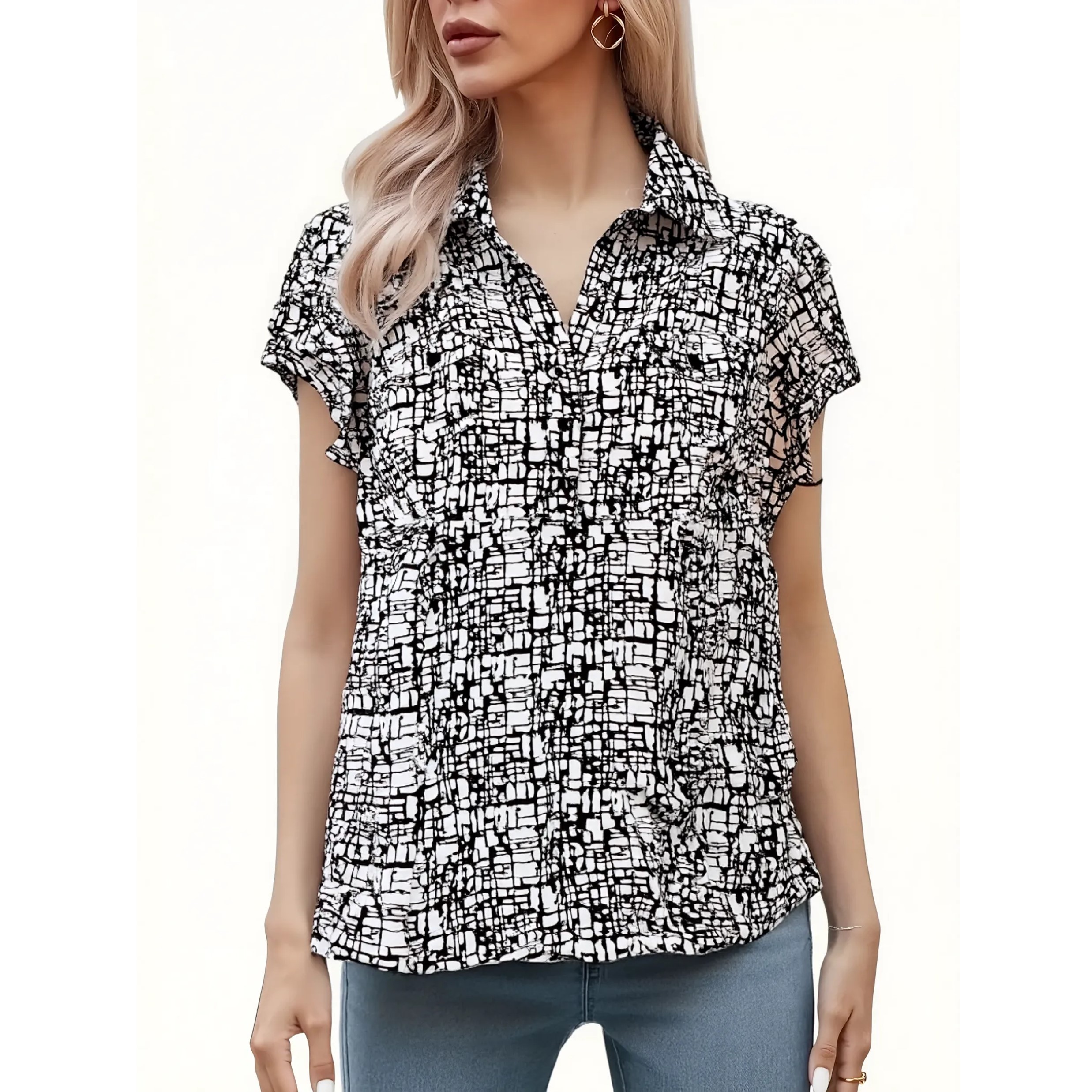 Blusa Blanca/Negra L Iz Byer California