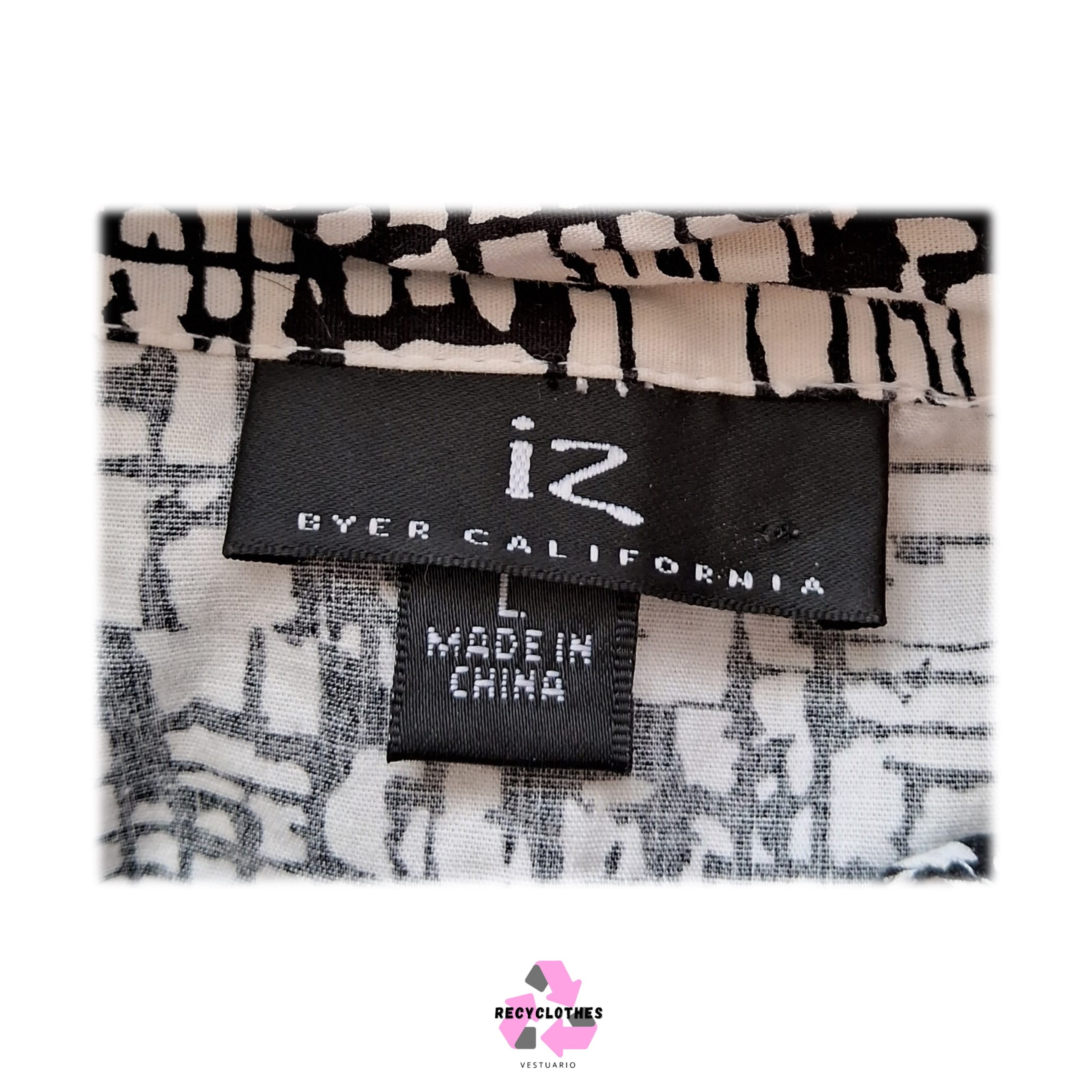 Blusa Blanca/Negra L Iz Byer California - Imagen 4