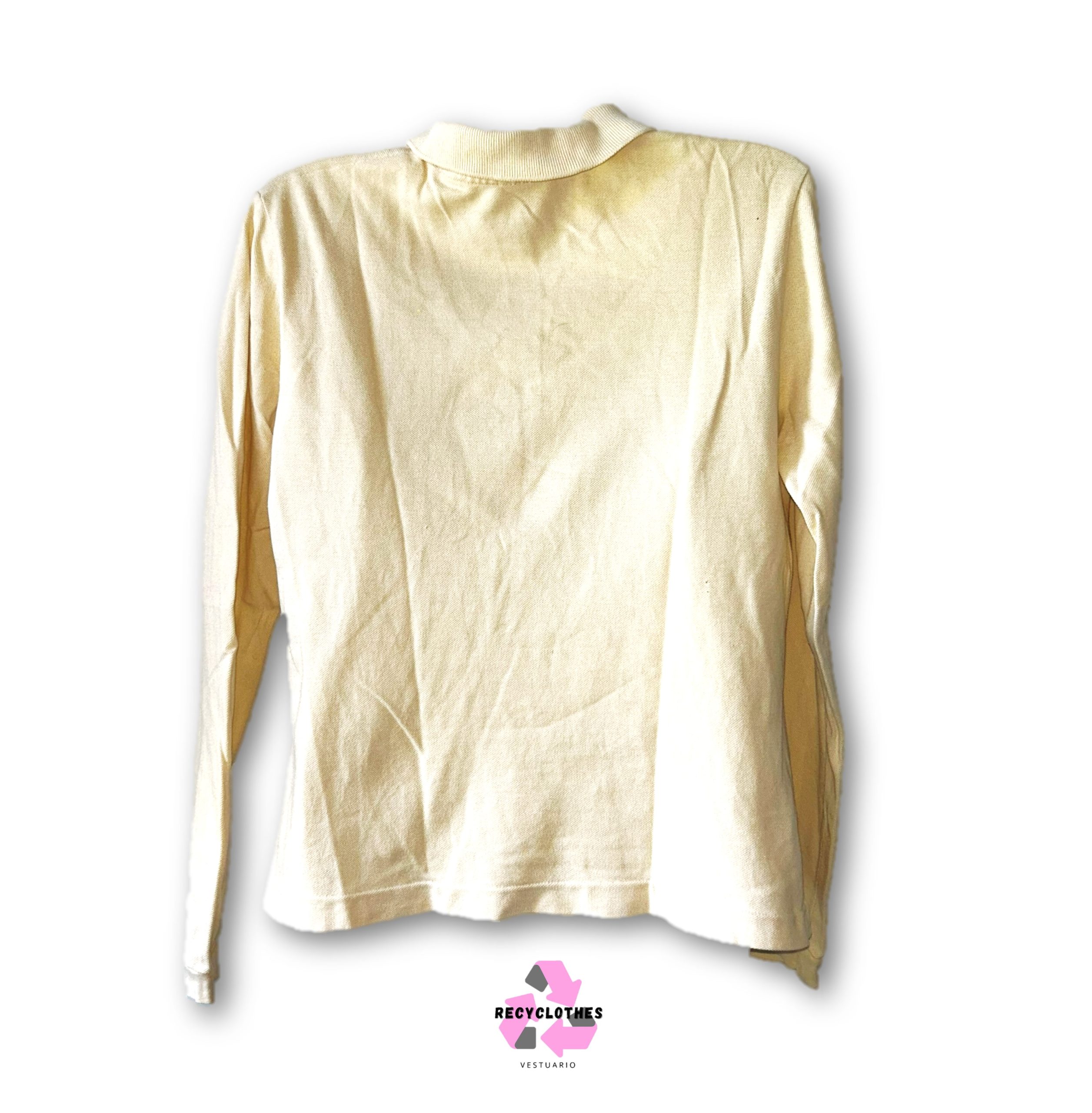 Polera Amarilla La Coste Talla 42 - Imagen 3