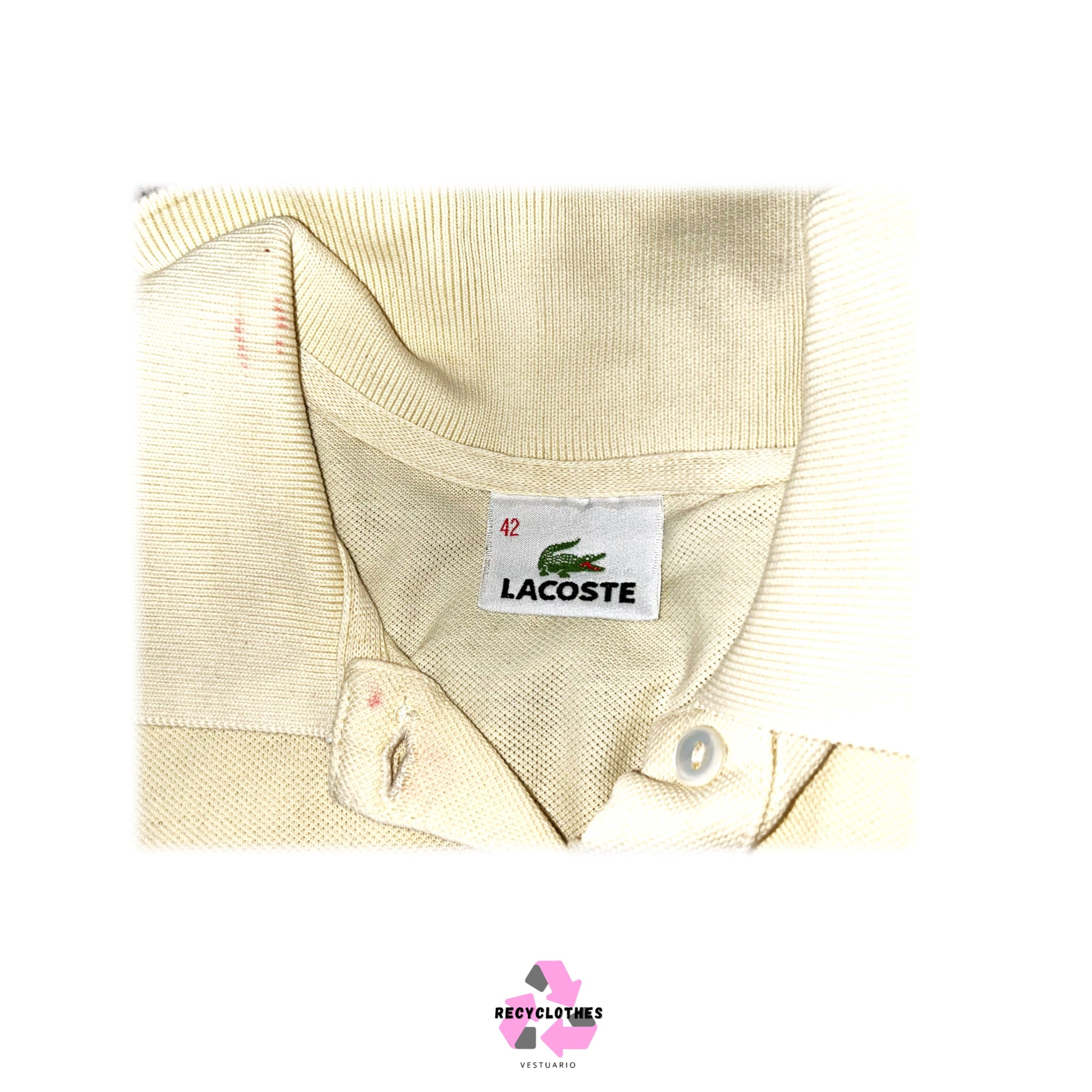 Polera Amarilla La Coste Talla 42 - Imagen 4