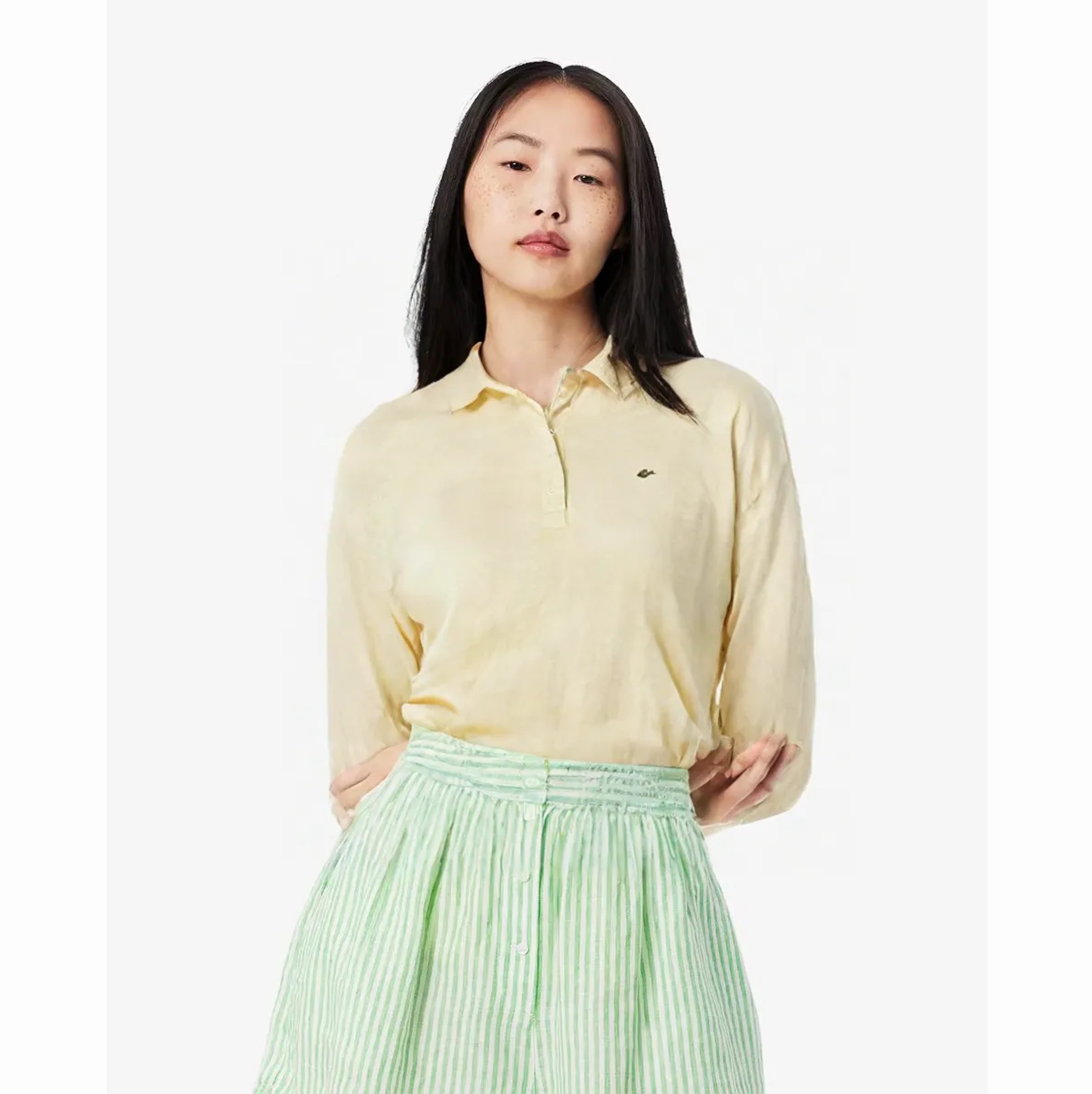 Polera Amarilla La Coste Talla 42