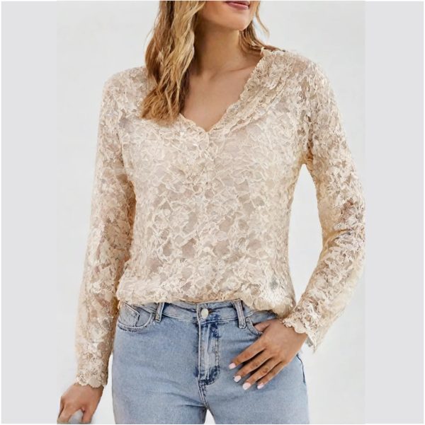 Polera Crema M Liz claiborne