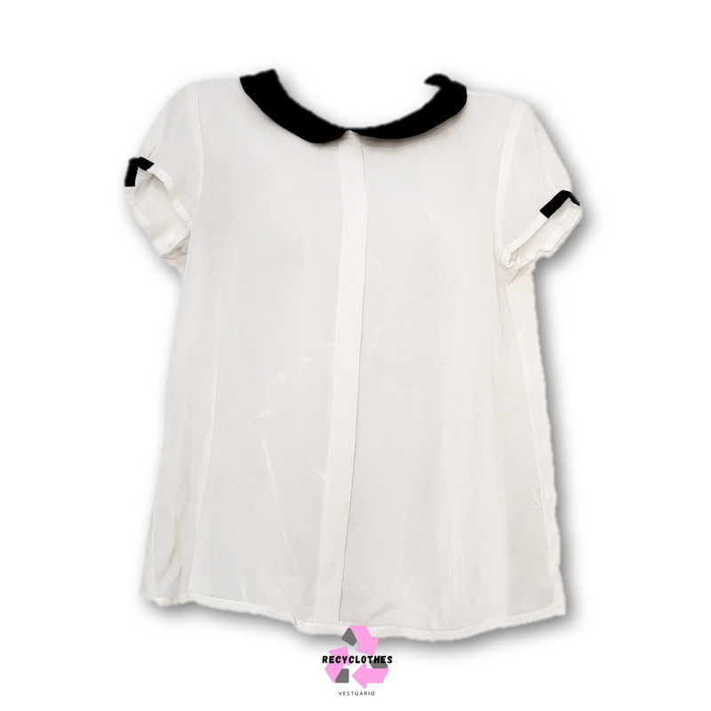 Blusa Crema Zara Talla M - Imagen 2