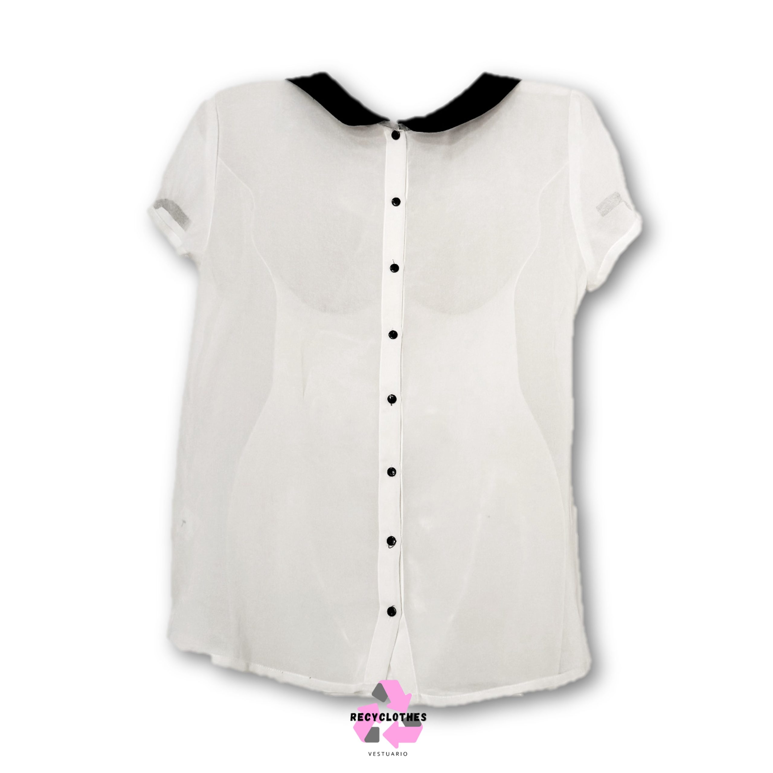 Blusa Crema Zara Talla M - Imagen 3