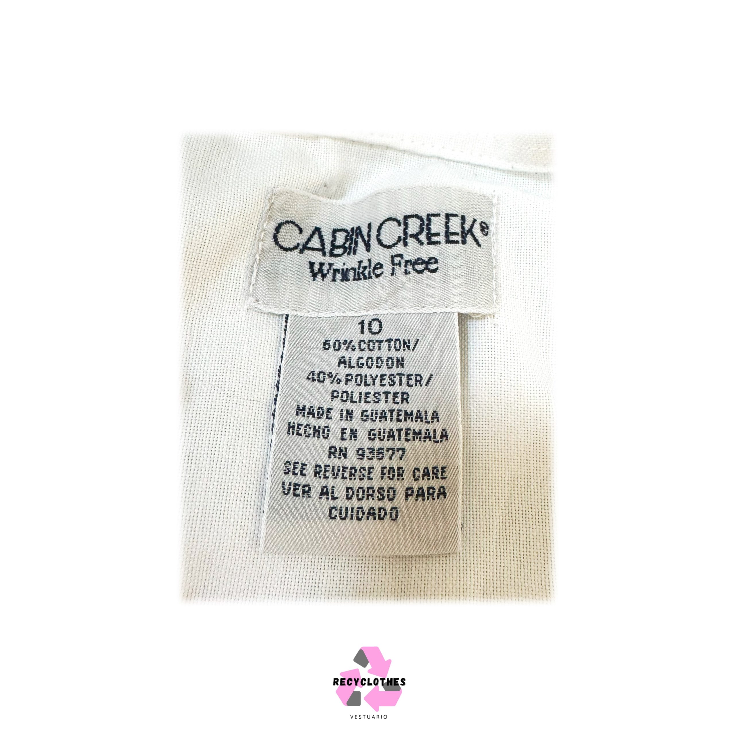 Camisa Blanca Cabin Creek Talla 10 - Imagen 4