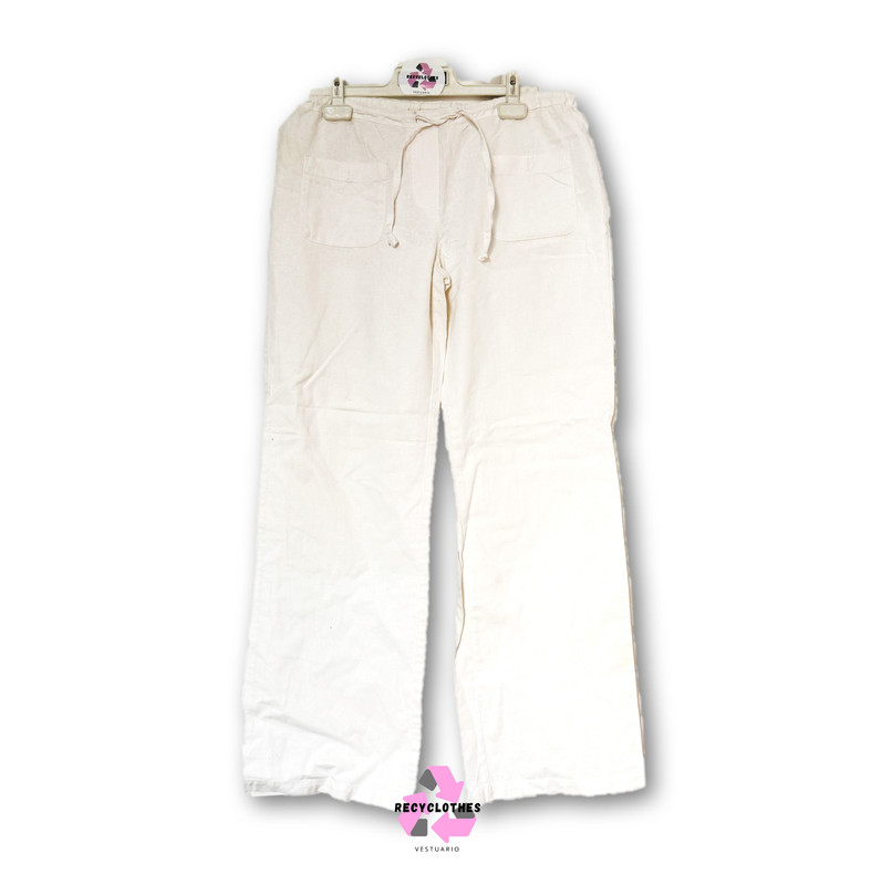 Pantalón Crema University Club Talla 42 - Imagen 2