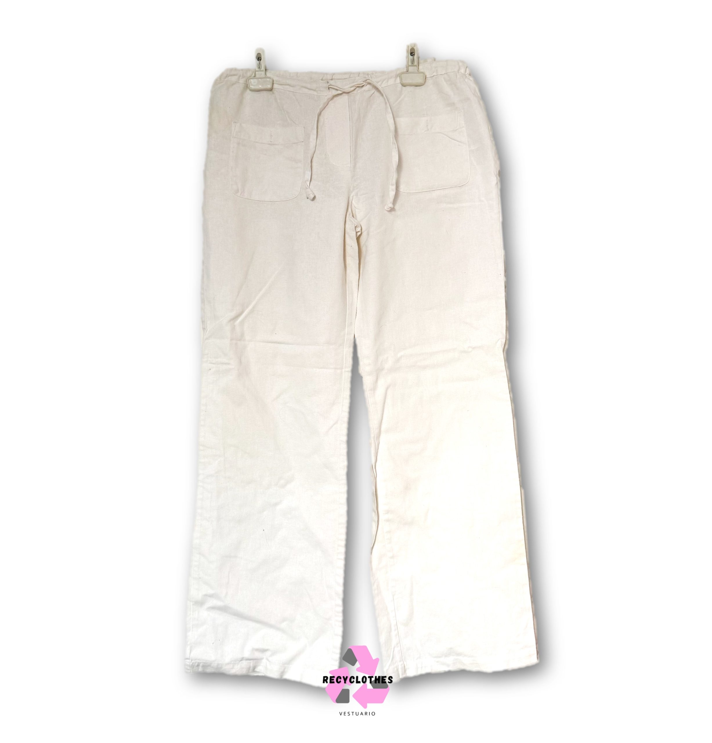 Pantalón Crema University Club Talla 42 - Imagen 3