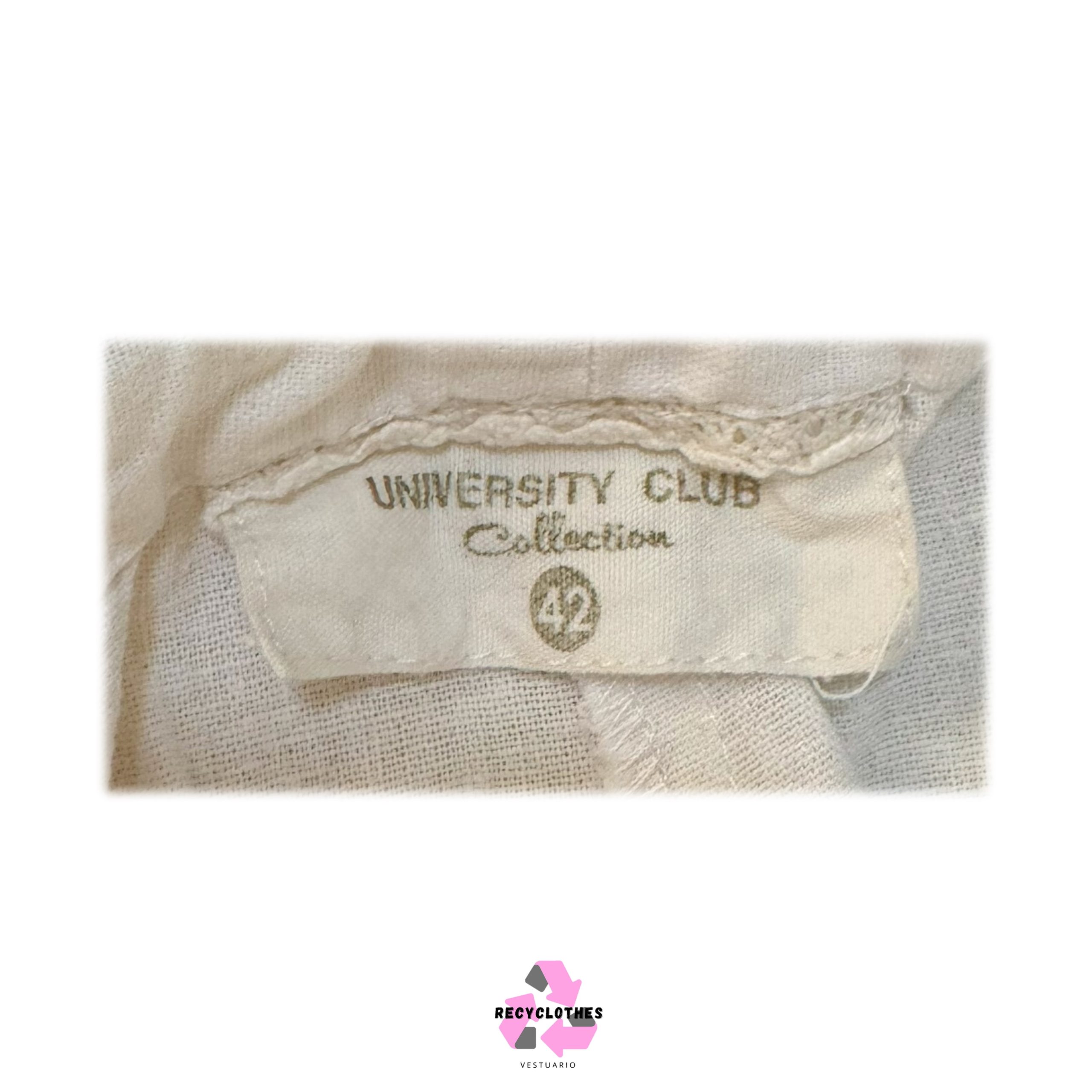 Pantalón Crema University Club Talla 42 - Imagen 4