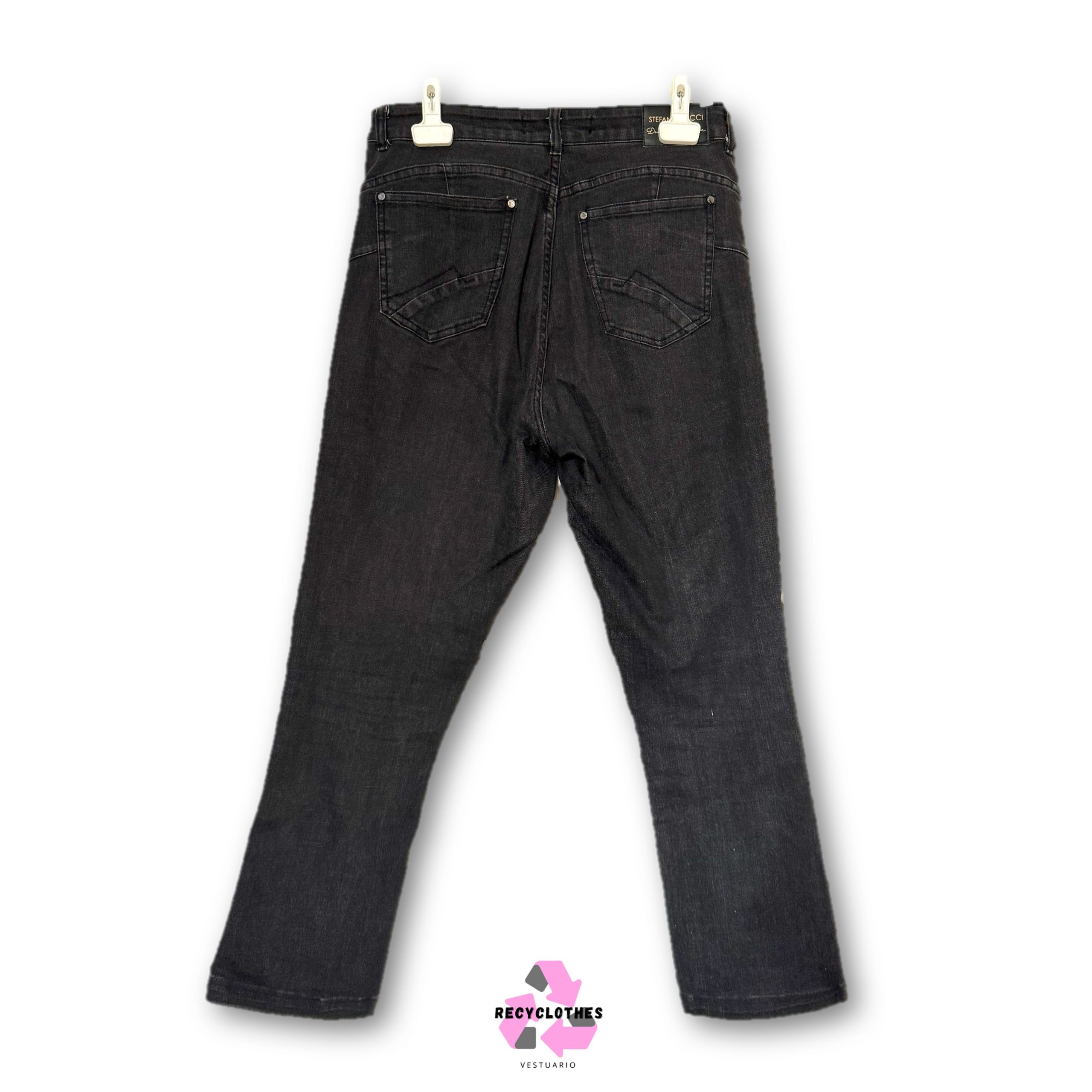 Jeans Negro Talla 40 Stefano Cocci - Imagen 3