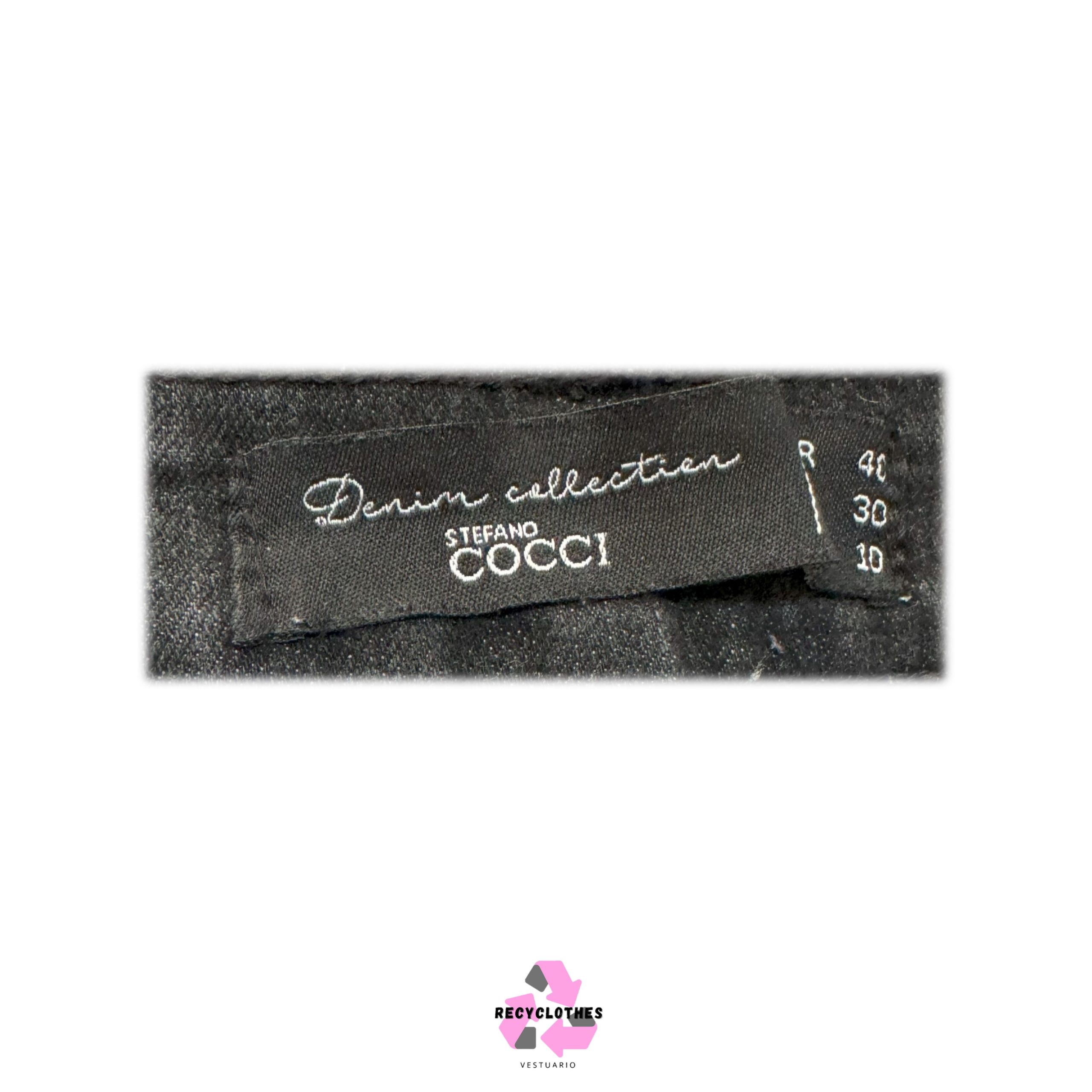 Jeans Negro Talla 40 Stefano Cocci - Imagen 4