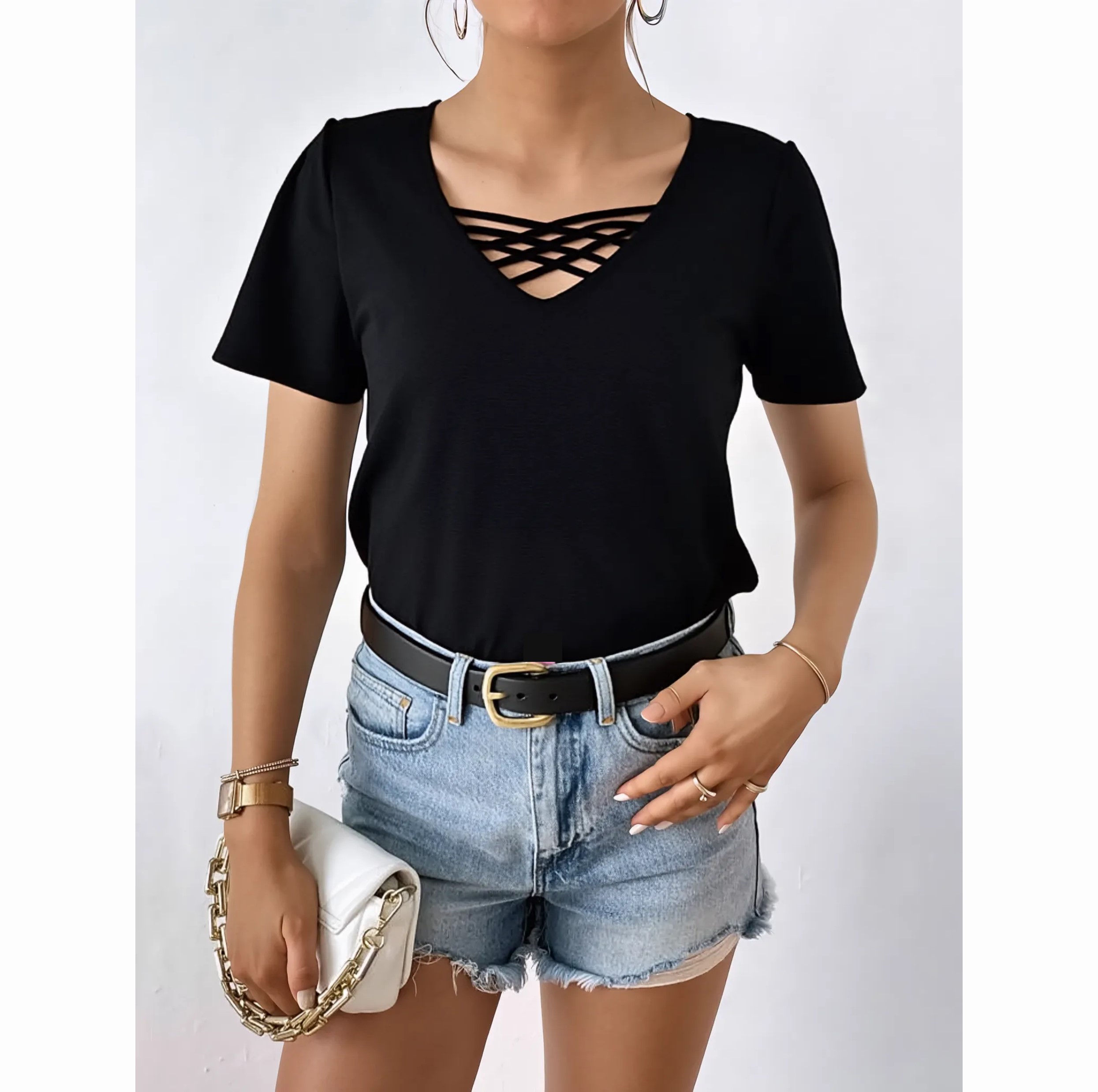 Polera Negra Talla L Mossimo Recyclothes